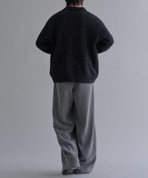 ウールブレンドメランジルーズニットシャツ（ニット/セーター）｜epnok