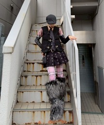 Never mind the XU（ネバーマインドザエックスユー）の「【Never mind the XU】belt fur boots / 【ネバーマインド ザ エックスユー】ベルトファーブーツ <着用動画あり>（ブーツ）」