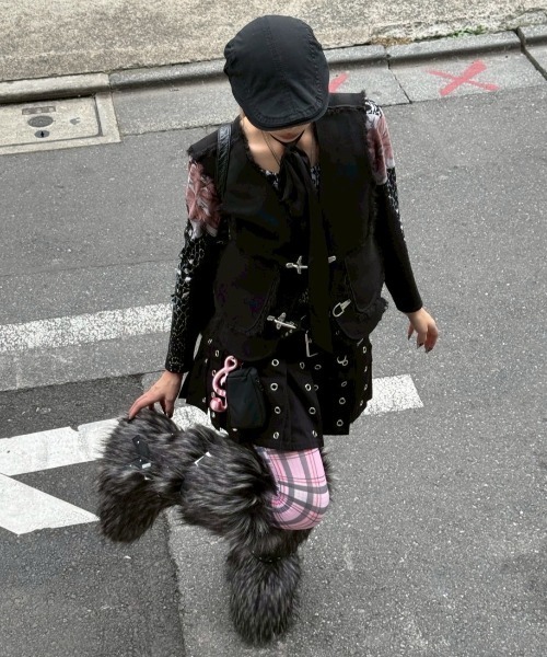 セール】【Never mind the XU】belt fur boots / 【ネバーマインド ザ