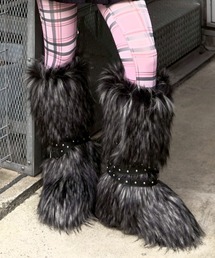 Never mind the XU（ネバーマインドザエックスユー）の「【Never mind the XU】belt fur boots / 【ネバーマインド ザ エックスユー】ベルトファーブーツ <着用動画あり>（ブーツ）」
