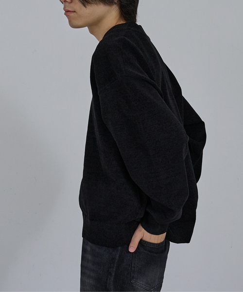 AH ABAHOUSE（エーエイチアバハウス）の「HIGH GAUGE MOLE CROPPED V-NECK KNIT/ ハイゲージモール クロップド Vネックニット（ニット/セーター・メンズ・ブラック/グレー/ブルー/ワイン・44/46/48）」の21枚目の写真