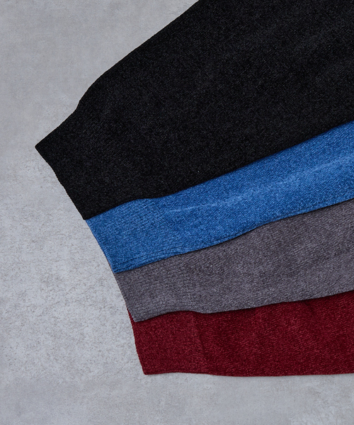 AH ABAHOUSE（エーエイチアバハウス）の「HIGH GAUGE MOLE CROPPED V-NECK KNIT/ ハイゲージモール クロップド Vネックニット（ニット/セーター・メンズ・ブラック/グレー/ブルー/ワイン・44/46/48）」の19枚目の写真