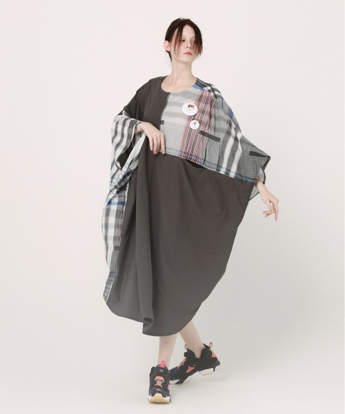 bedsidedrama（ベットサイドドラマ）の「Dress Maxi One-piece（ワンピース・レディース・インディゴブルー/ブルー/グレー・1/2）」の2枚目の写真