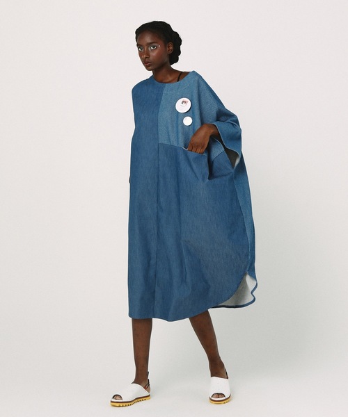 bedsidedrama（ベットサイドドラマ）の「Dress Maxi One-piece（ワンピース・レディース・インディゴブルー/ブルー/グレー・1/2）」の3枚目の写真