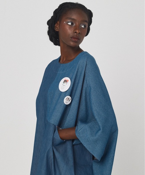 bedsidedrama（ベットサイドドラマ）の「Dress Maxi One-piece（ワンピース・レディース・インディゴブルー/ブルー/グレー・1/2）」の4枚目の写真