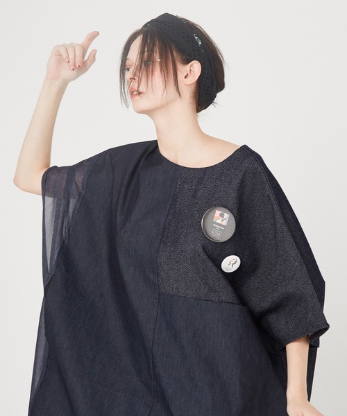 bedsidedrama（ベットサイドドラマ）の「Dress Maxi One-piece（ワンピース・レディース・インディゴブルー/ブルー/グレー・1/2）」の5枚目の写真