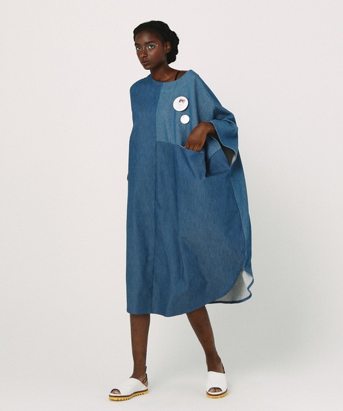 bedsidedrama（ベットサイドドラマ）の「Dress Maxi One-piece（ワンピース・レディース・インディゴブルー/ブルー/グレー・1/2）」の7枚目の写真