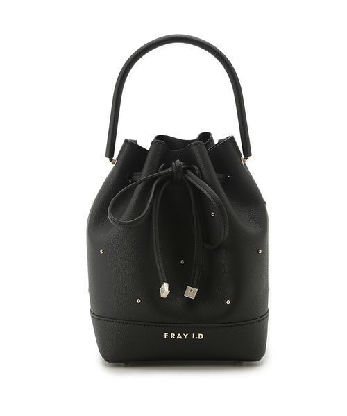 FRAY I.D（フレイアイディー）の「ドローストリングスタッズリボンバッグ（ハンドバッグ・レディース・ブラック・F）」の5枚目の写真
