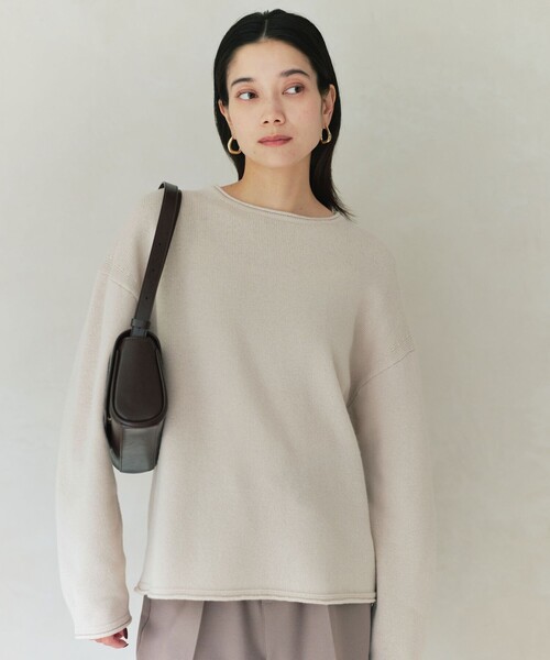 green label relaxing（グリーンレーベルリラクシング）の「SERENITY ボートネック プルオーバー ニット（ニット/セーター・レディース・ライトブルー/グレー/ナチュラル/ダークブラウン・FREE）」の19枚目の写真