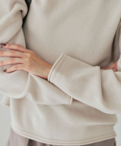 green label relaxing（グリーンレーベルリラクシング）の「SERENITY ボートネック プルオーバー ニット（ニット/セーター・レディース・ライトブルー/グレー/ナチュラル/ダークブラウン・FREE）」の12枚目の写真