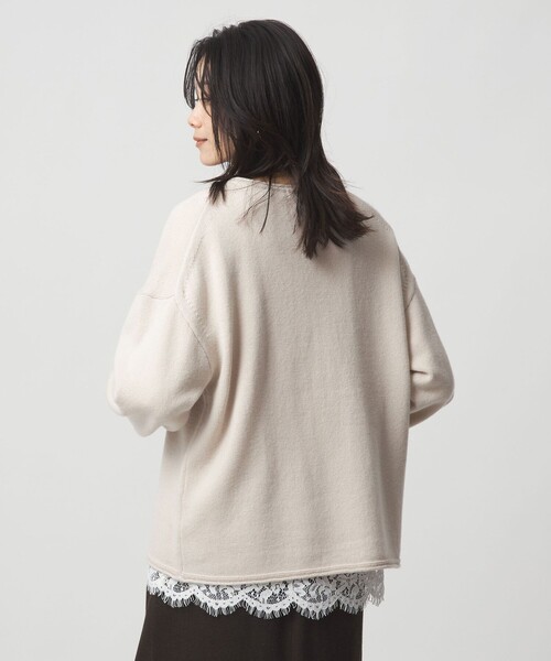 green label relaxing（グリーンレーベルリラクシング）の「SERENITY ボートネック プルオーバー ニット（ニット/セーター・レディース・ライトブルー/グレー/ナチュラル/ダークブラウン・FREE）」の16枚目の写真