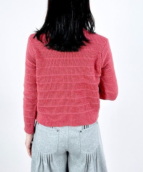 CLOTHY(クロシィ)の「【上品パールで華やぐ◎着回し力抜群の大人カーデ】モダンリブカラーカーディガン(カーディガン/ボレロ・レディース・オフホワイト/ローズ/ベージュ/ミント・FREE)」の20枚目の写真