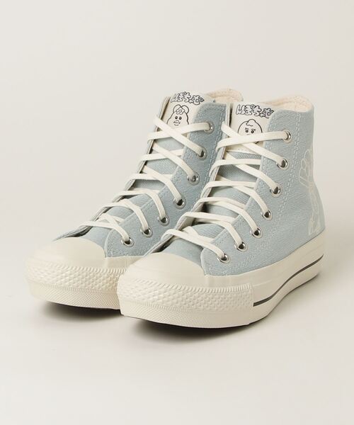 CONVERSE(コンバース)の「CONVERSE コンバース ALL STAR PLTS OG HI / KAWAISOUNI! オールスター PLTS OG HI 可哀想に! 31316600 31316601(スニーカー・レディース・ブラック/ライトブルー・23.0cm/23.5cm/24.0cm/24.5cm)」の2枚目の写真