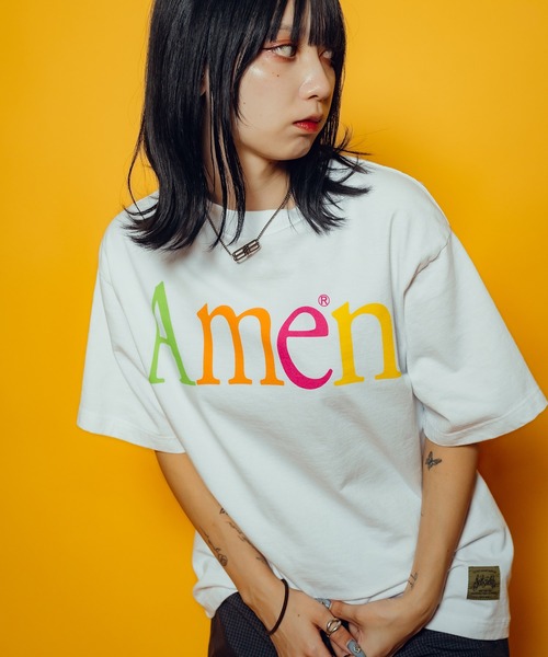 Subciety(サブサエティ)の「【WOMEN】Amen tee(Tシャツ/カットソー・レディース・ホワイト/ネイビー/ブラック・FREE)」の1枚目の写真