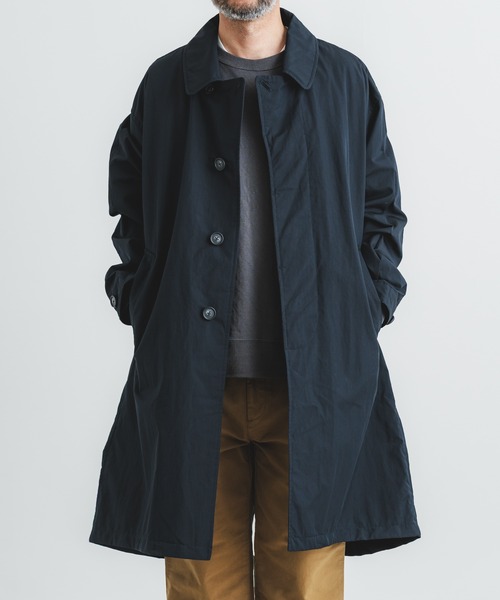 quadro（クオドロ）の「コットンナイロンツイルステンカラーコート（ステンカラーコート・メンズ・チャコール/ネイビー/カーキ・MEDIUM）」の3枚目の写真