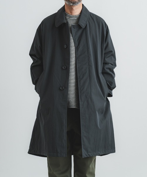 コットンナイロンツイルステンカラーコート