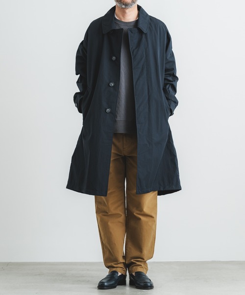 quadro（クオドロ）の「コットンナイロンツイルステンカラーコート（ステンカラーコート・メンズ・チャコール/ネイビー/カーキ・MEDIUM）」の17枚目の写真