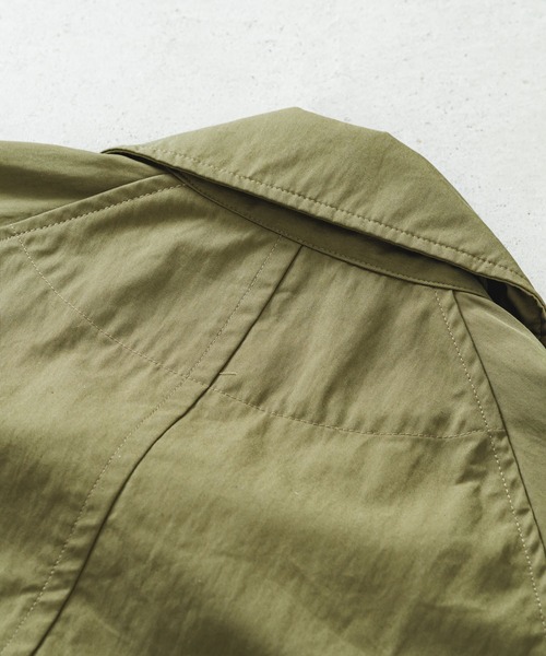 quadro（クオドロ）の「コットンナイロンツイルステンカラーコート（ステンカラーコート・メンズ・チャコール/ネイビー/カーキ・MEDIUM）」の16枚目の写真