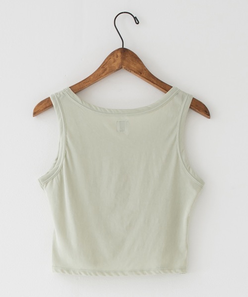 RYU(リュー)の「high twist jersey sleeve-less top(タンクトップ・レディース・ミント/ブラック・FREE)」の3枚目の写真