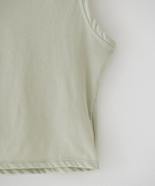 RYU(リュー)の「high twist jersey sleeve-less top(タンクトップ・レディース・ミント/ブラック・FREE)」の6枚目の写真