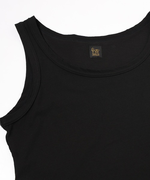RYU(リュー)の「high twist jersey sleeve-less top(タンクトップ・レディース・ミント/ブラック・FREE)」の7枚目の写真