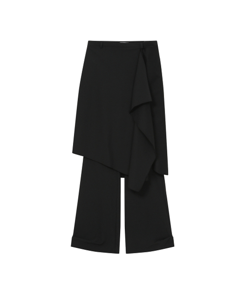 Draped midi skirt pants SET BLACK（その他パンツ）｜Miseki SEOUL