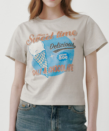 [HAST] スウィートコーンアイスクリームクロップTシャツオートミール4W2521001