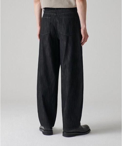 MUSINSA STANDARD（ムシンサスタンダード）の「リネンライクセミバルーンデニムパンツ[ローブラック]（デニムパンツ・メンズ・その他・40/38/42/36/34/32/30/31/33/26/27/28/29）」の6枚目の写真