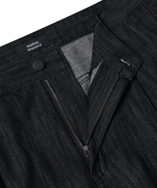 MUSINSA STANDARD（ムシンサスタンダード）の「リネンライクセミバルーンデニムパンツ[ローブラック]（デニムパンツ・メンズ・その他・40/38/42/36/34/32/30/31/33/26/27/28/29）」の7枚目の写真