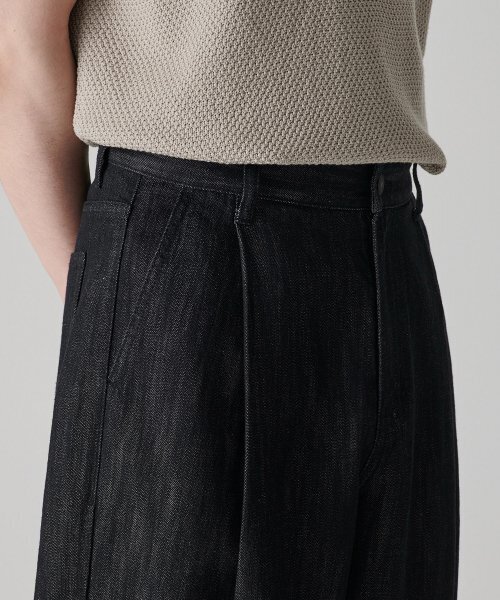 MUSINSA STANDARD（ムシンサスタンダード）の「リネンライクセミバルーンデニムパンツ[ローブラック]（デニムパンツ・メンズ・その他・40/38/42/36/34/32/30/31/33/26/27/28/29）」の8枚目の写真