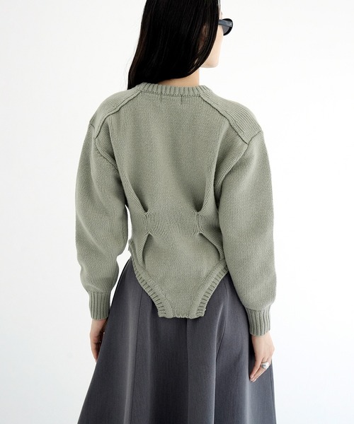 CLANE（クラネ）の「LOW GAUGE BODYSUIT KNIT TOPS（ニット/セーター・レディース・ミント/ベージュ/その他・1/2）」の9枚目の写真