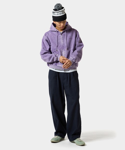 HUF（ハフ）の「HUF eightynine WASHED FULL ZIP HOODIE（パーカー・メンズ・ブラック/パープル/オリーブ/グレー系その他・M/L/S/XL）」の13枚目の写真