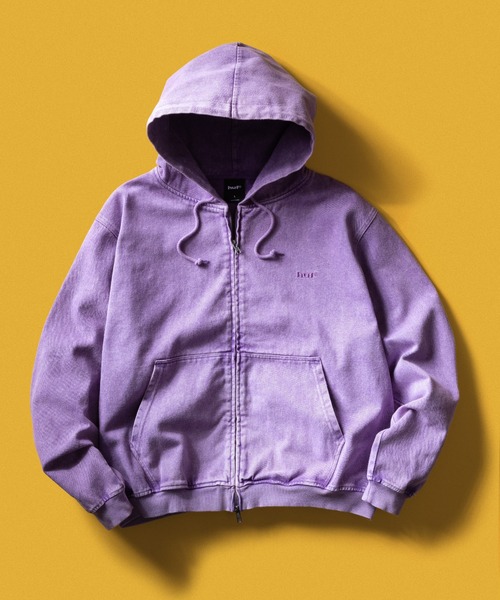 トップス HUF eightynineFULL ZIP HOODIE LT LILAC L HUF eightynine WASHED FULL ZIP HOODIE（パーカー）｜HUF（ハフ）の