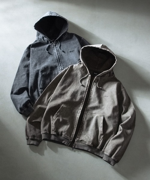 HUF eightynine WASHED FULL ZIP HOODIE（パーカー）｜HUF（ハフ）の