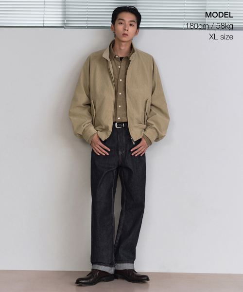 8W コーデュロイハリントンジャケット [ベージュ]（MA-1）｜MUSINSA