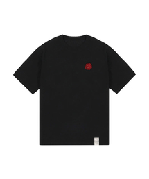 [ユニセックス]シーリングドローイングスマイル半袖Tシャツ_ブラック