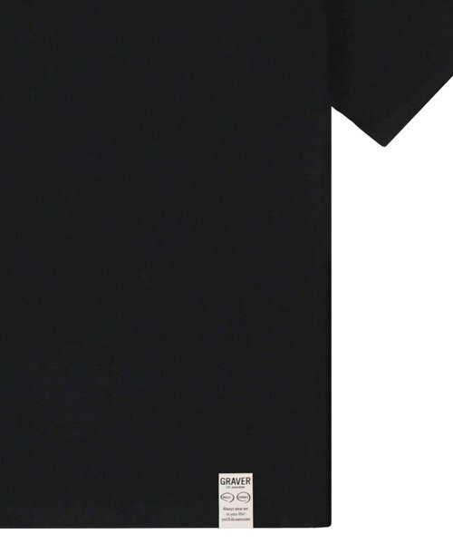 GRAVER（グレーバー）の「[ユニセックス]シーリングドローイングスマイル半袖Tシャツ_ブラック（Tシャツ/カットソー・レディース・ブラック・X-LARGE/SMALL/MEDIUM/LARGE）」の5枚目の写真