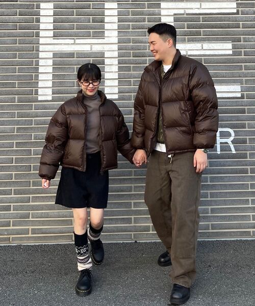 MOOD INSIDE WOMAN(ムード インサイド ウーマン)の「(woman) コアライニングクロップショートパディング_Brown(ダウンジャケット/コート・レディース・ブラウン・SMALL/MEDIUM)」の5枚目の写真