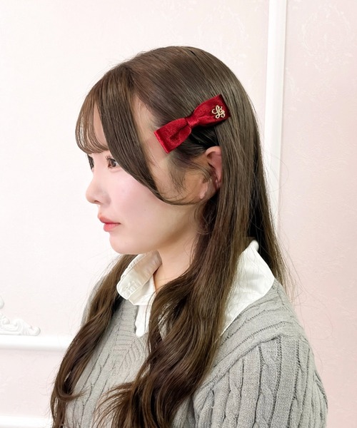 LAFARY（ラファリー）の「ベロアスリムリボン（バレッタ/ヘアクリップ・レディース・レッド系その他/ブラック/その他1/その他・FREE）」の12枚目の写真