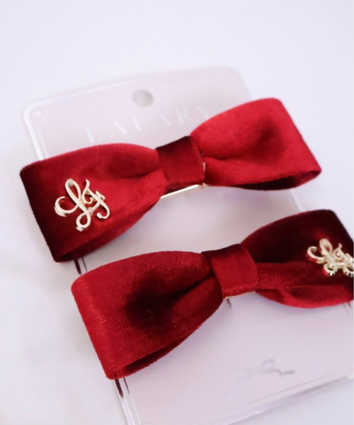 LAFARY（ラファリー）の「ベロアスリムリボン（バレッタ/ヘアクリップ・レディース・レッド系その他/ブラック/その他1/その他・FREE）」の7枚目の写真