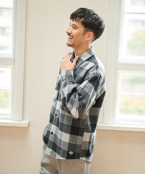 FOUND GOOD（ファウンドグッド）の「CPOチェックシャツ（シャツ/ブラウス・メンズ・レッド系/グレー系5・S/M/L/XL）」の3枚目の写真