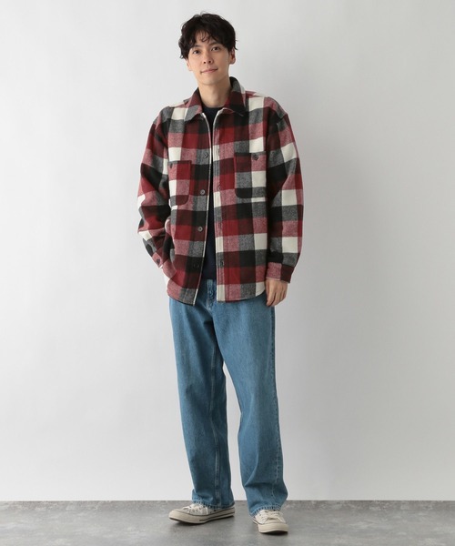 FOUND GOOD（ファウンドグッド）の「CPOチェックシャツ（シャツ/ブラウス・メンズ・レッド系/グレー系5・S/M/L/XL）」の7枚目の写真
