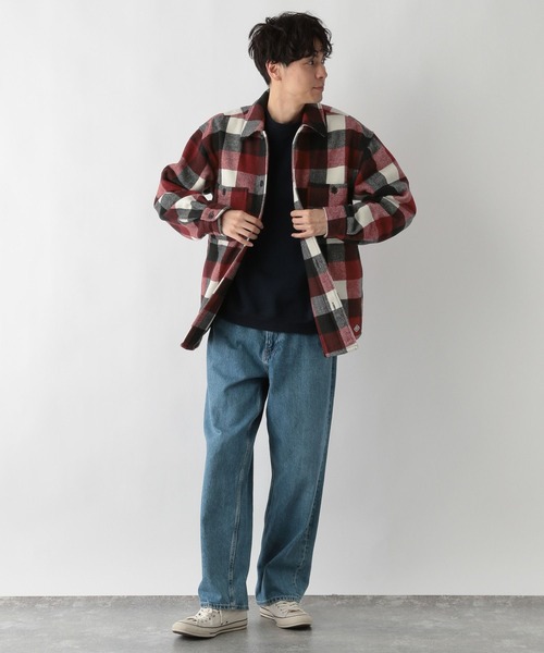 FOUND GOOD（ファウンドグッド）の「CPOチェックシャツ（シャツ/ブラウス・メンズ・レッド系/グレー系5・S/M/L/XL）」の8枚目の写真