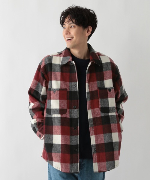 FOUND GOOD（ファウンドグッド）の「CPOチェックシャツ（シャツ/ブラウス・メンズ・レッド系/グレー系5・S/M/L/XL）」の10枚目の写真