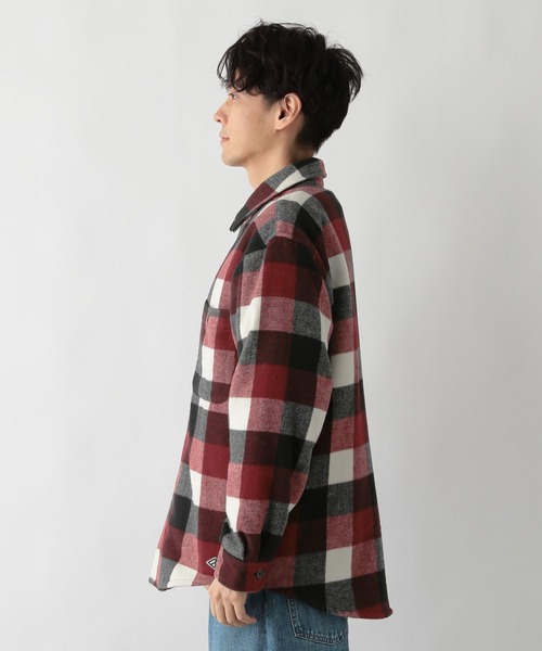 FOUND GOOD（ファウンドグッド）の「CPOチェックシャツ（シャツ/ブラウス・メンズ・レッド系/グレー系5・S/M/L/XL）」の13枚目の写真