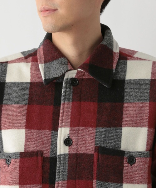 FOUND GOOD（ファウンドグッド）の「CPOチェックシャツ（シャツ/ブラウス・メンズ・レッド系/グレー系5・S/M/L/XL）」の15枚目の写真