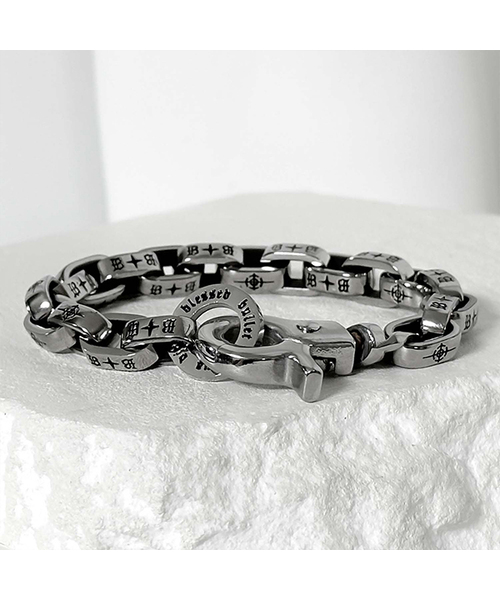 [BxV]シンボルロゴカービングチェーンブレスレット