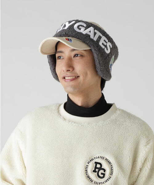PEARLY GATES(パーリーゲイツ)の「キルティング2WAY CAP(キャップ・メンズ・ベージュ/ネイビー・FREE)」の11枚目の写真