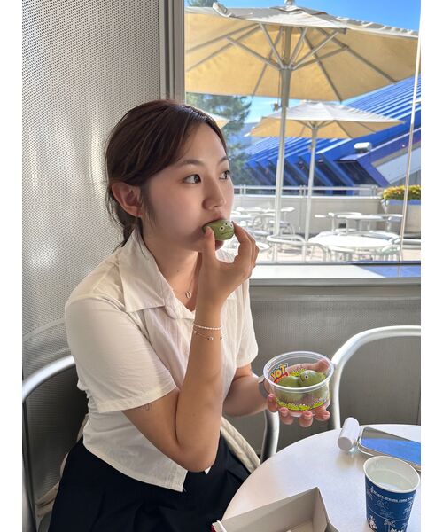 KOLEAT（コレット）の「ウィメンズ クロップスリム半袖シャツ [ホワイト] クロップT半袖Tシャツ（シャツ/ブラウス・レディース・ホワイト・FREE）」の15枚目の写真