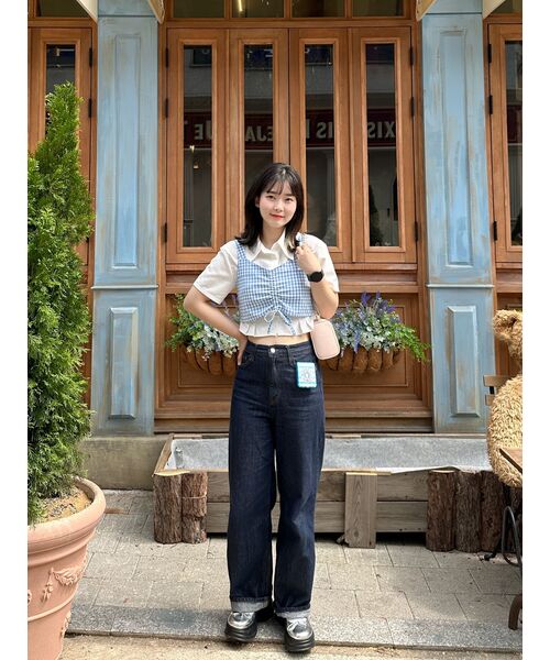 KOLEAT（コレット）の「ウィメンズ クロップスリム半袖シャツ [ホワイト] クロップT半袖Tシャツ（シャツ/ブラウス・レディース・ホワイト・FREE）」の14枚目の写真